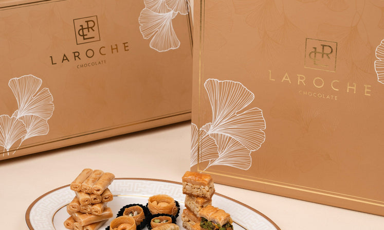 Laroche luxury sweet boxes with Arabic sweets and premium gift packaging