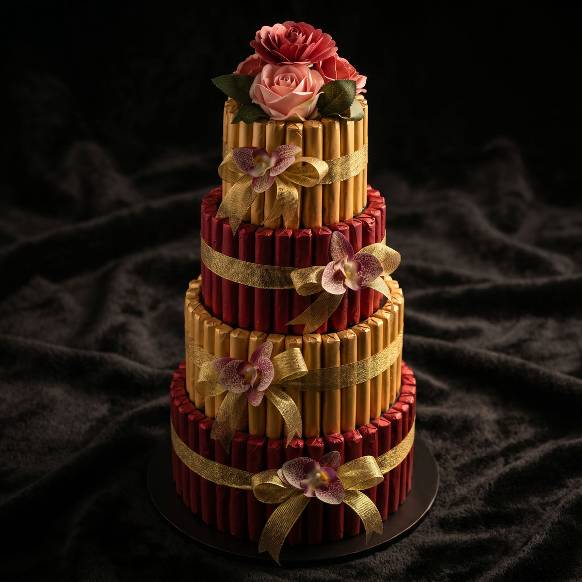 Laroche Chocolate Finger Stick Arrangement – Tiered Tower Centerpiece UAE