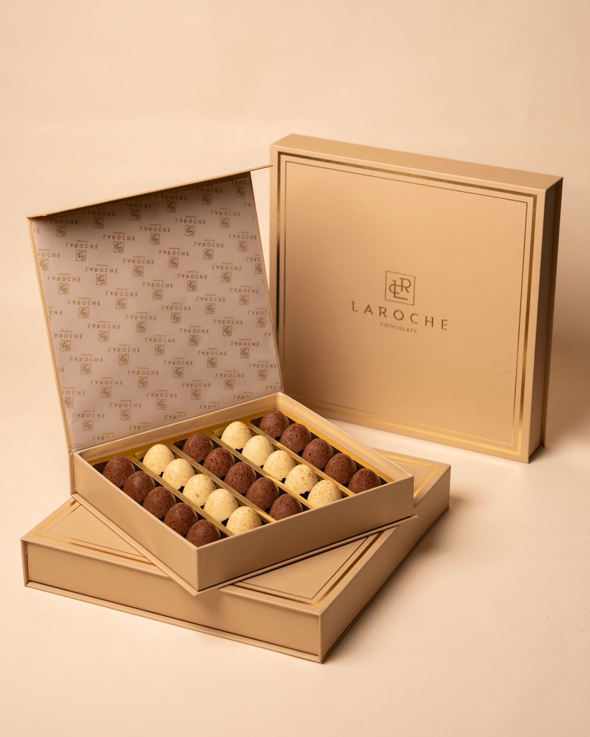 Premium chocolate eggs filled with crispy wafer from Laroche
