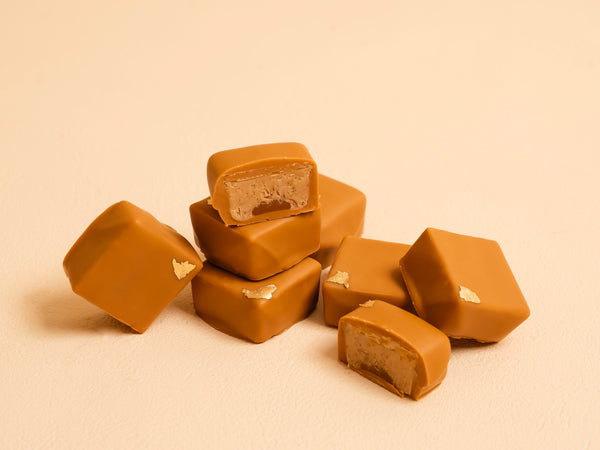 Golden chocolate with caramel
