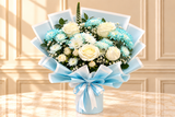Blue and White Flower Bouquets
