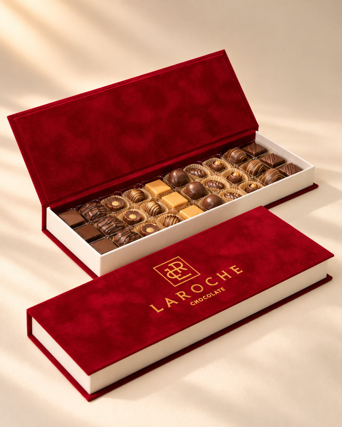 Luxury Long Velvet Chocolate Box