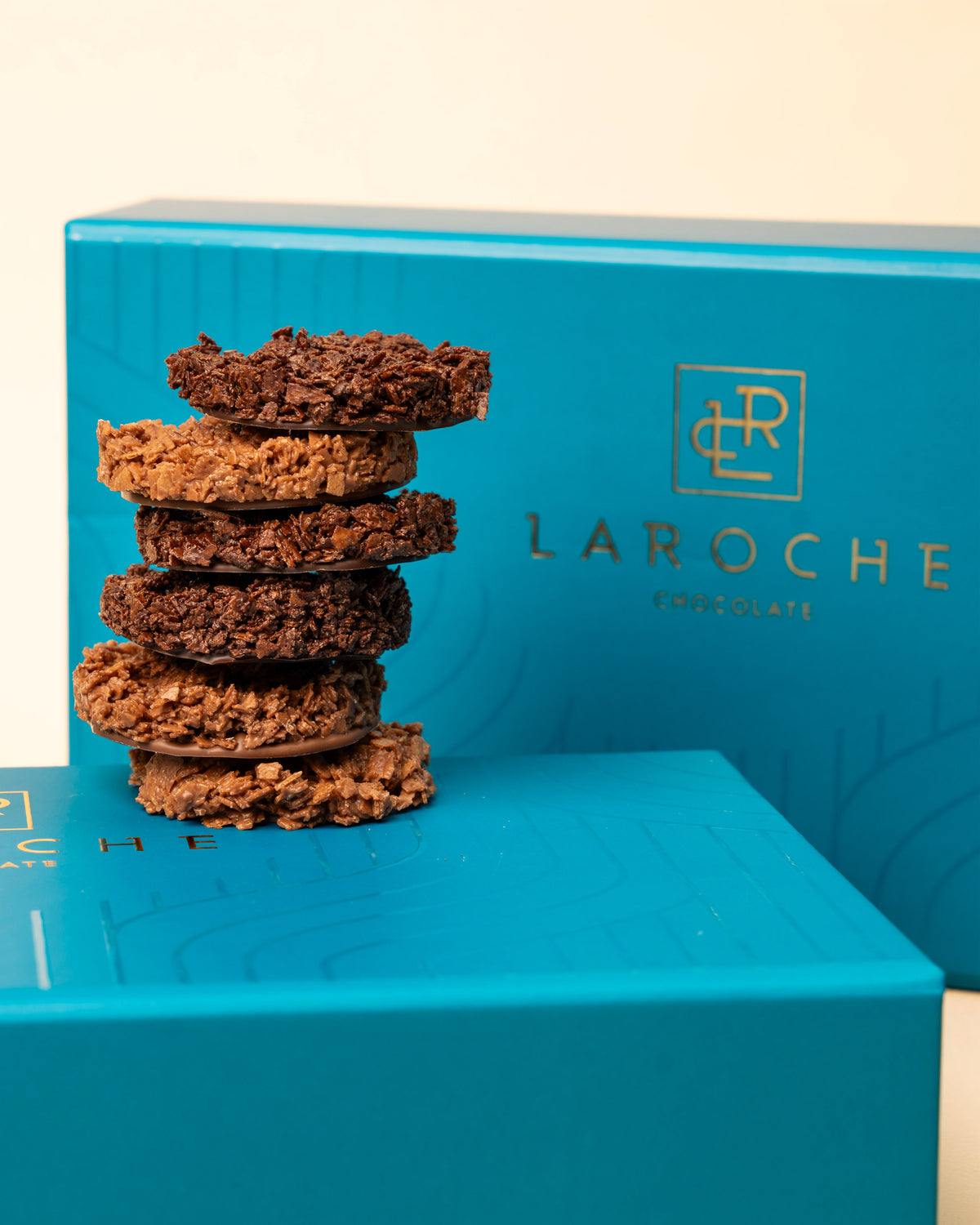 Premium crunchy chocolate pieces from Laroche gift box