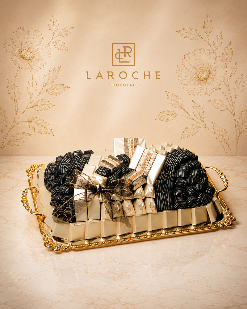 Luxury Gold & Black Chocolate Tray