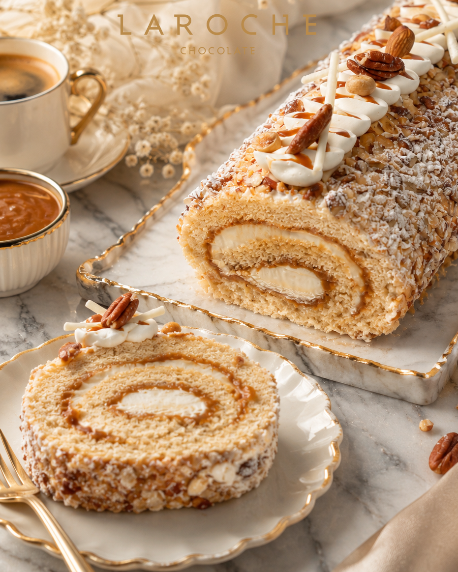 Luxury Nutes Cake Roll | Belgian Cream Cake | Laroche Chocolates UAE