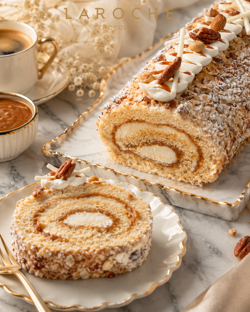 Luxury Nutes Cake Roll | Belgian Cream Cake | Laroche Chocolates UAE